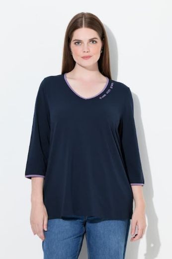 Plus size veliki brojevi Majica 3/4 rukava V ovratnika za punije