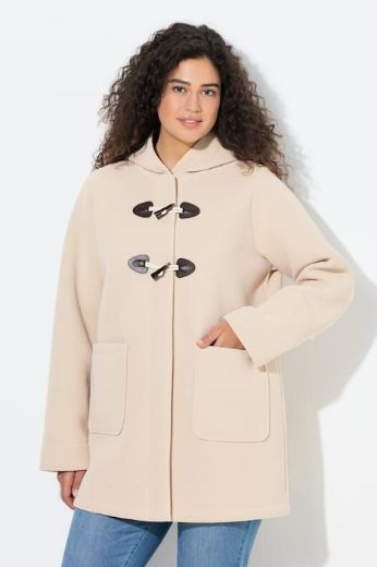 Plus size veliki brojevi Kaput na kopčanje s kapuljačom za punije