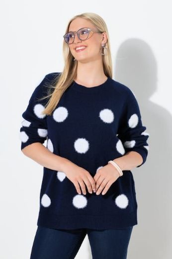 Plus size veliki brojevi Pulover dugih rukava okruglog ovratnika za punije