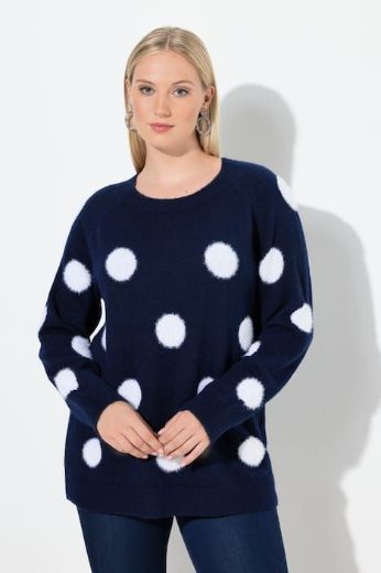 Plus size veliki brojevi Pulover dugih rukava okruglog ovratnika za punije