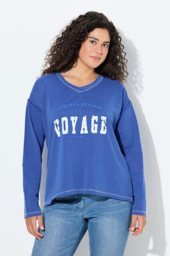 Plus size veliki brojevi Majica dugih rukava V ovratnika za punije