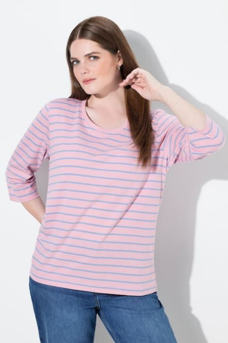 Plus size veliki brojevi Majica 3/4 rukava okruglog ovratnika za punije