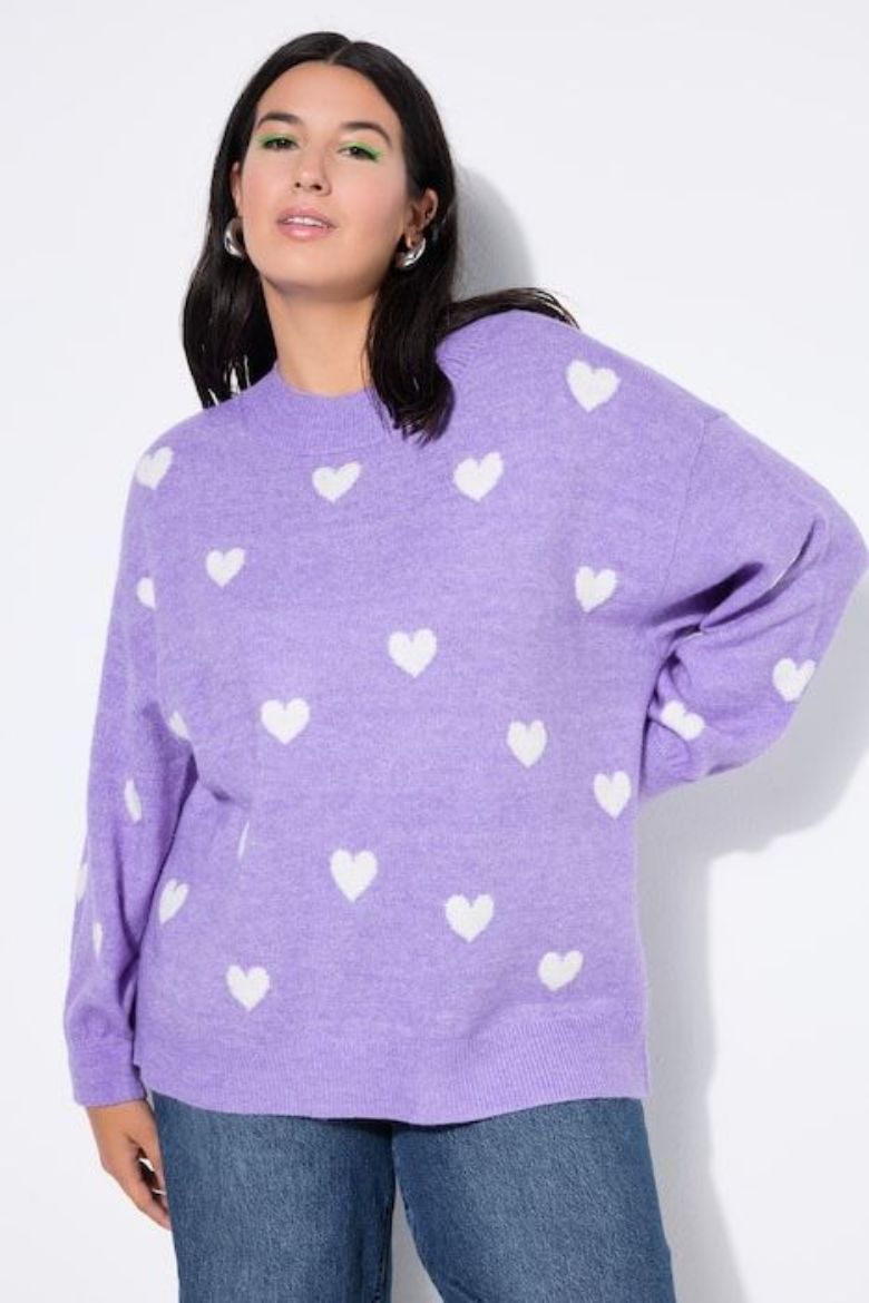 Plus size veliki brojevi Pulover dugih rukava šireg kroja za punije