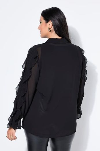 Plus size veliki brojevi Bluza dugih rukava na volane za punije