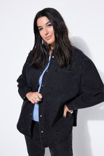 Plus size veliki brojevi Košulja dugih rukava šireg kroja za punije