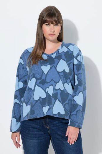 Plus size veliki brojevi Majica dugih rukava V ovratnika za punije