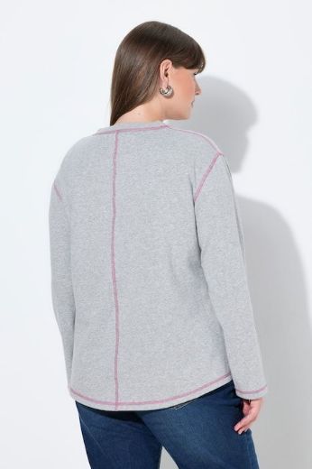 Plus size veliki brojevi Majica dugih rukava V ovratnika za punije