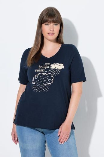 Plus size veliki brojevi Majica kratkih rukava V ovratnika za punije