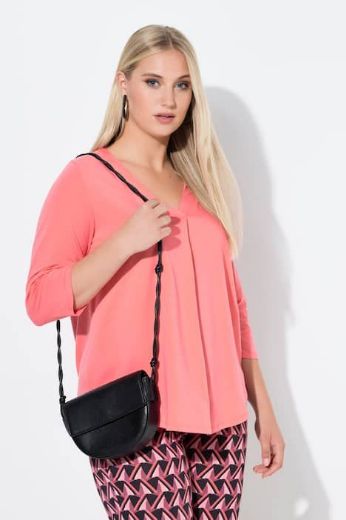 Plus size veliki brojevi Majica 3/4 rukava V ovratnika za punije