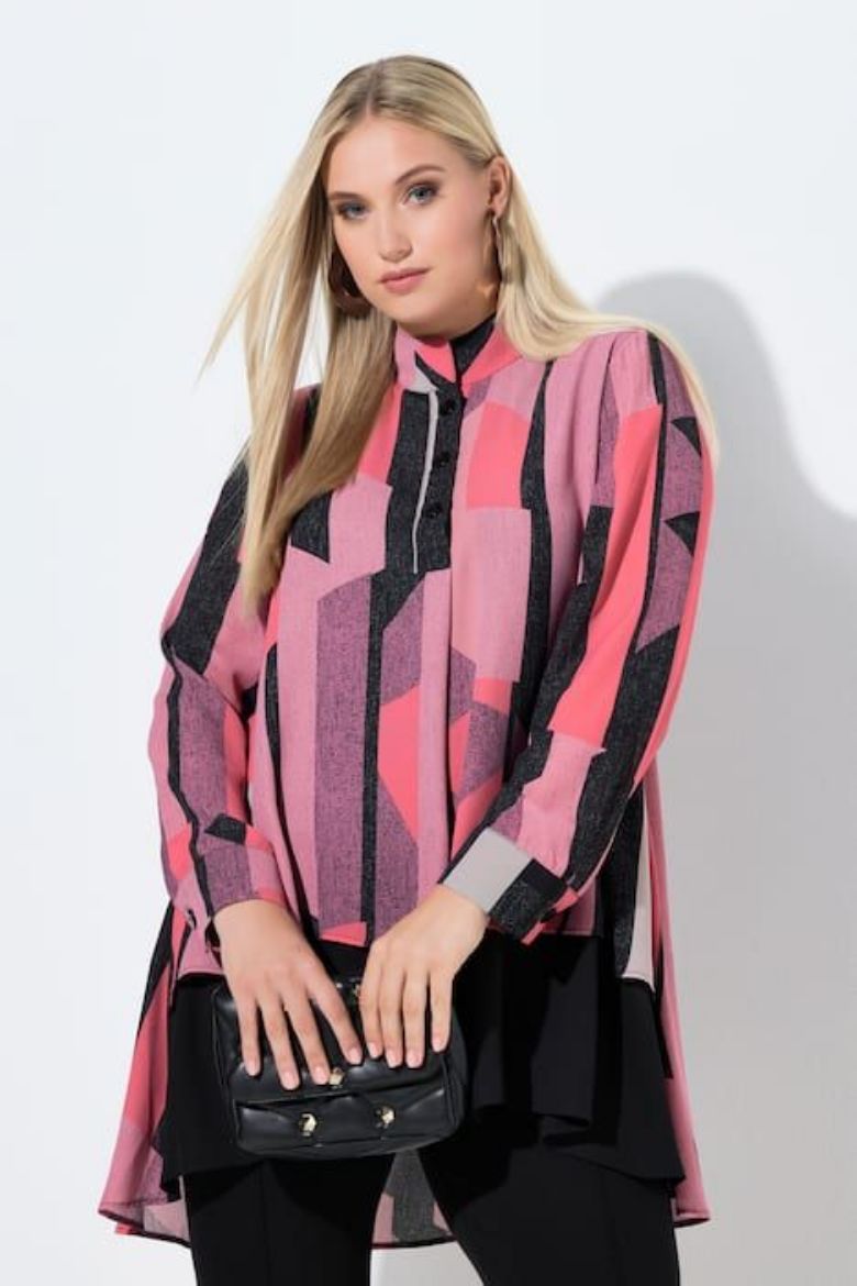 Plus size veliki brojevi Tunika dugih rukava A kroja za punije
