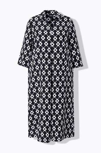 Plus size veliki brojevi Haljina midi 3/4 rukava A kroja za punije