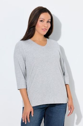 Plus size veliki brojevi Majica 3/4 rukava V ovratnika za punije