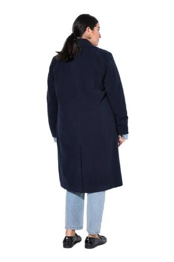 Plus size veliki brojevi Kaput vunenog izgleda dužeg kroja za punije