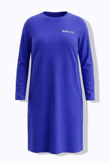 Plus size veliki brojevi Haljina midi dugih rukava za punije