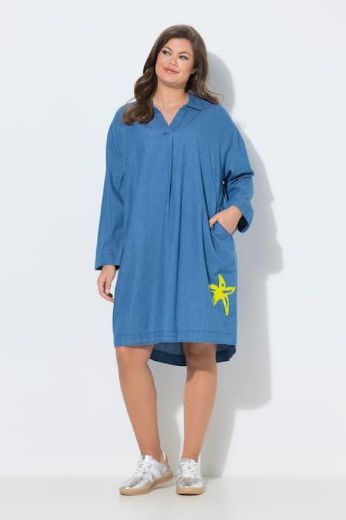Plus size veliki brojevi Haljna dugih rukava traper za punije