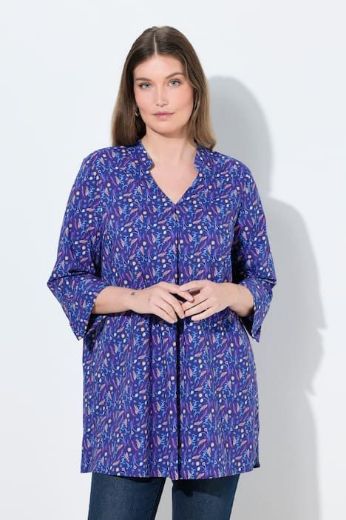 Plus size veliki brojevi Tunika 3/4 rukava V ovratnika za punije
