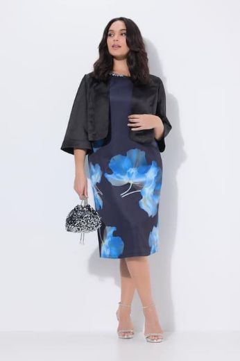 Plus size veliki brojevi Haljina elegantna midi bez rukava za punije