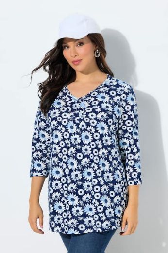 Plus size veliki brojevi Majica 3/4 rukava A kroja za punije