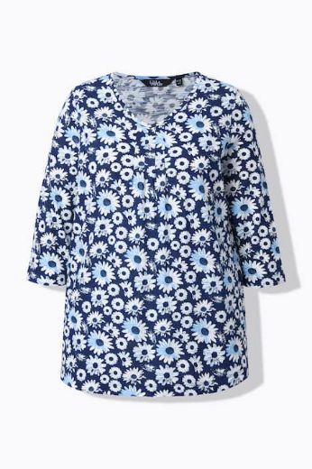 Plus size veliki brojevi Majica 3/4 rukava A kroja za punije