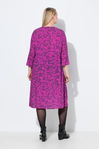 Plus size veliki brojevi Haljina midi 3/4 rukava za punije