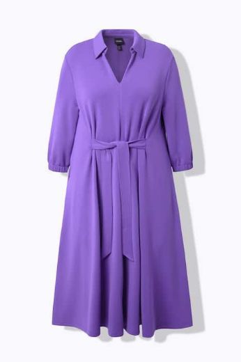 Plus size veliki brojevi Haljina midi 3/4 rukava za punije