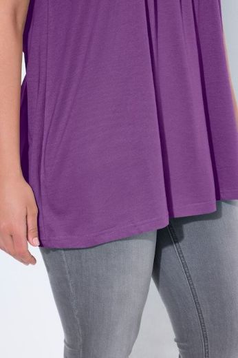 Plus size veliki brojevi Majica s naborima duži model za punije