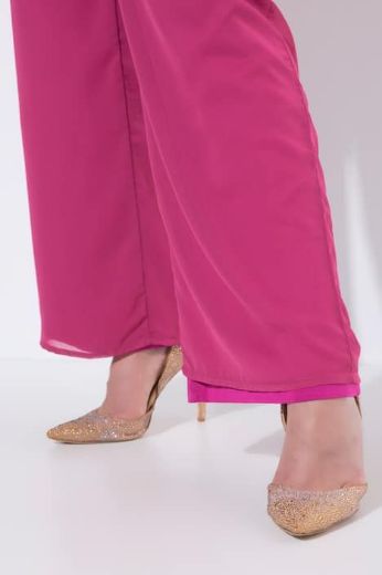 Plus size veliki brojevi Hlače elegantne šireg kroja nogavica za punije