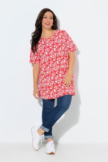 Plus size veliki brojevi Majica kratkih rukava V ovratnika za punije