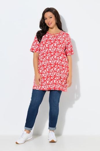 Plus size veliki brojevi Majica kratkih rukava V ovratnika za punije