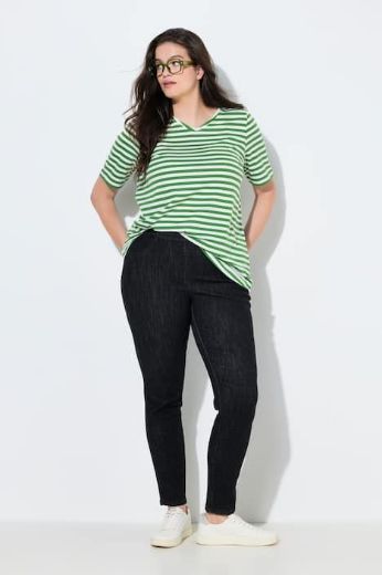 Plus size veliki brojevi Traperice uskih nogavica elastičnog struka za punije