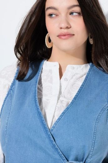 Plus size veliki brojevi Prsluk od trapera za punije