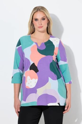 Plus size veliki brojevi Majica 3/4 rukava A kroja za punije