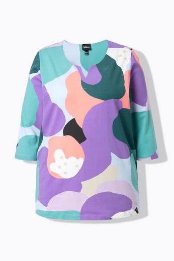 Plus size veliki brojevi Majica 3/4 rukava A kroja za punije