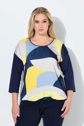 Plus size veliki brojevi Majica 3/4 rukava okruglog ovratnika za punije