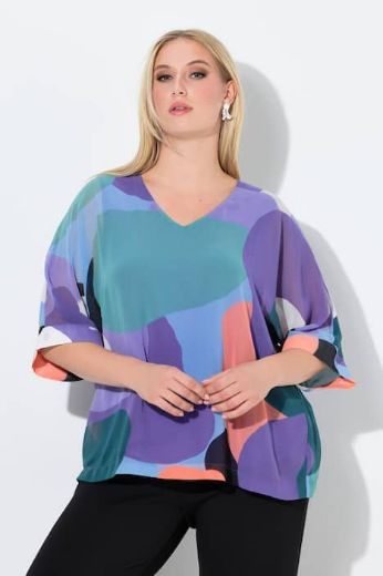 Plus size veliki brojevi Tunika 3/4 rukava V ovratnika za punije