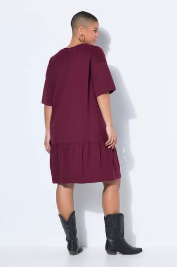 Plus size veliki brojevi Haljina kratkih rukava A kroja za punije