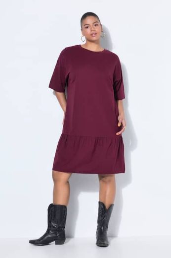 Plus size veliki brojevi Haljina kratkih rukava A kroja za punije