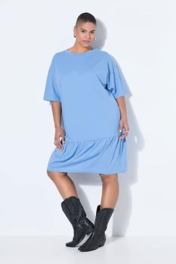 Plus size veliki brojevi Haljina kratkih rukava A kroja za punije