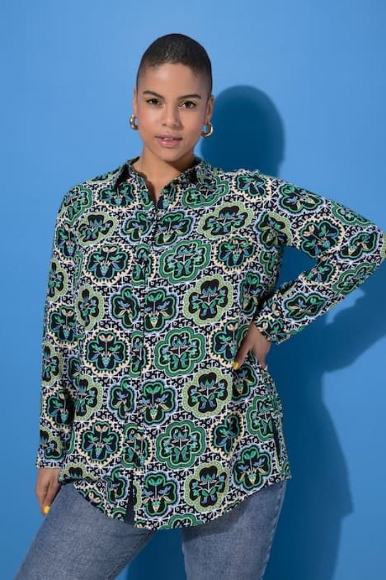 Plus size veliki brojevi Košulja dugih rukava ravnog kroja za punije