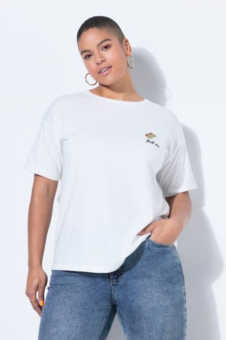 Plus size veliki brojevi Majica kratkih rukava šireg kroja za punije