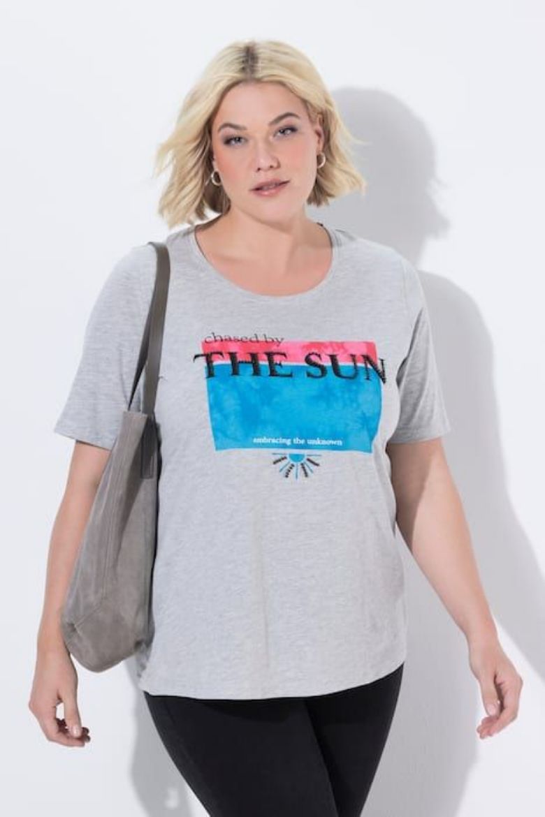 Plus size veliki brojevi Majica kratkih rukava okrulog izreza za punije