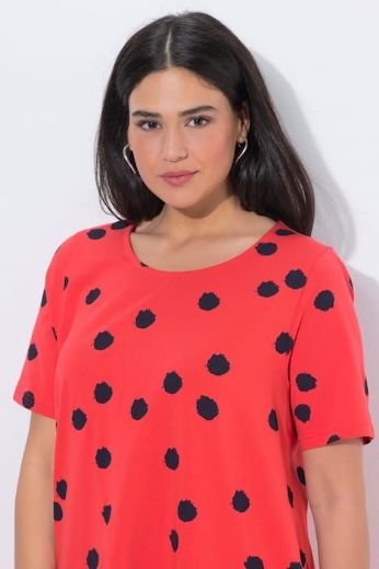 Plus size veliki brojevi Haljina midi kratkih rukava A kroja za punije