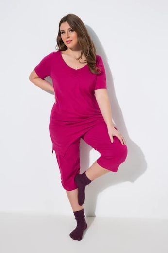 Plus size veliki brojevi Pidžama kratkih rukava i dugih nogavica za punije