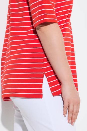 Plus size veliki brojevi Majica kratkih rukava pamučna s kragnom za punije