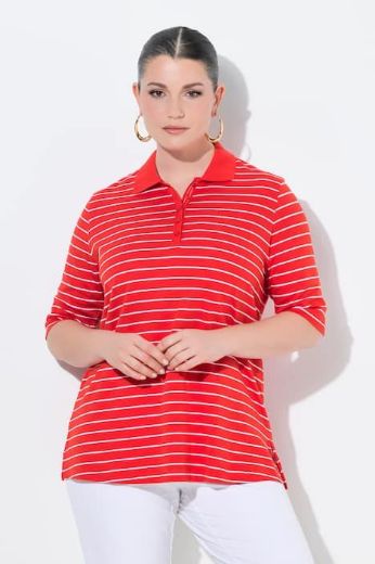 Plus size veliki brojevi Majica kratkih rukava pamučna s kragnom za punije