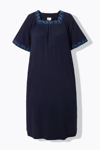 Plus size veliki brojevi Haljina midi kratkih rukava za punije