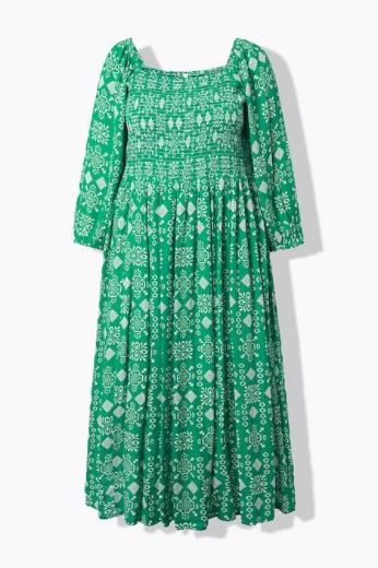 Plus size veliki brojevi Haljina midi 3/4 rukavi za punije