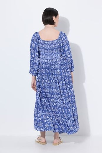Plus size veliki brojevi Haljina midi 3/4 rukavi za punije