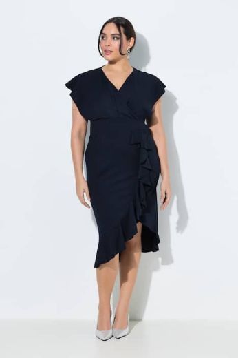 Plus size veliki brojevi Haljina elegantna V izreza za punije