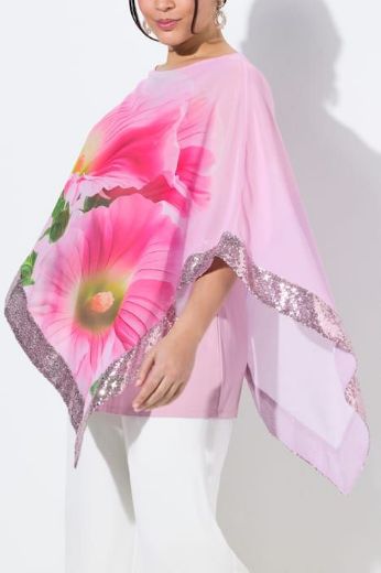 Plus size veliki brojevi Bluza elegantna od šifona 3/4 rukava za punije